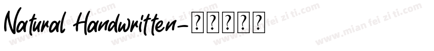 Natural Handwritten字体转换